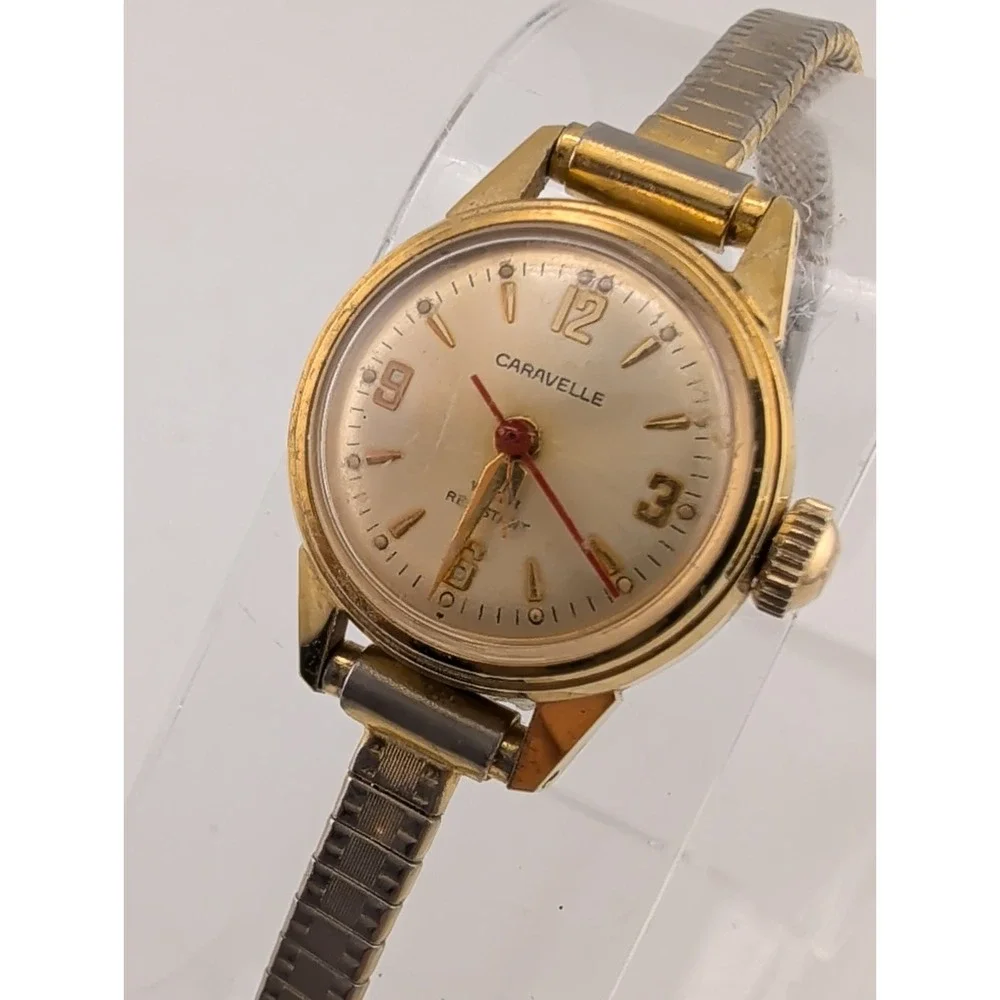 Vintage Caravelle Bulova Women's 21mm Case Mechanical Watch- Working